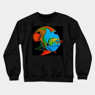 Angel Fish Swimming in the Sea Crewneck Sweatshirt